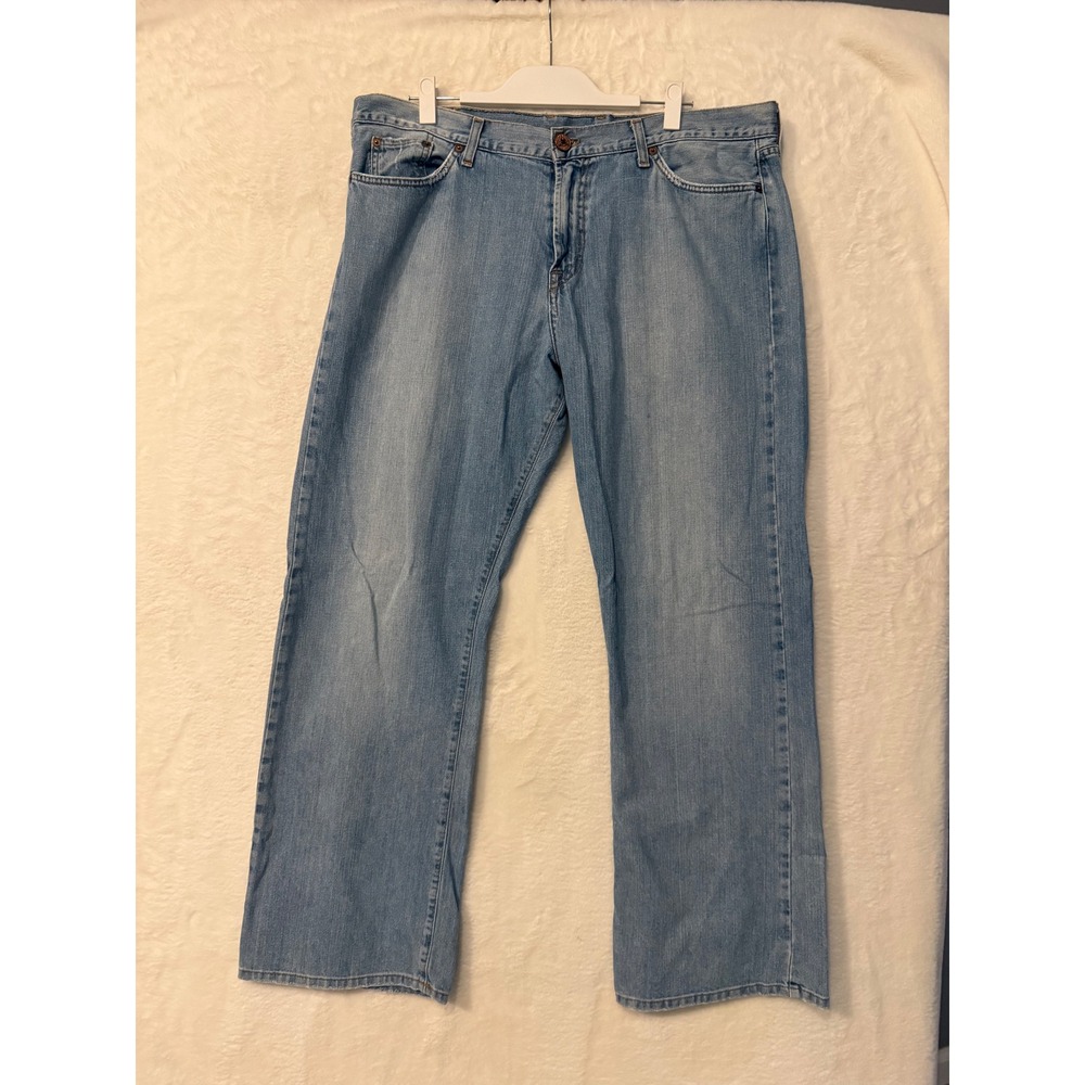 Lucky Brand Mens 38 Lavish Bootleg Jeans Light Wash Blue Denim Made‎ in USA